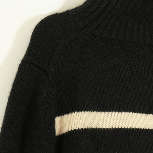 KHAITE Marion Cashmere Stripe Turtleneck Minimalist Quiet Luxury Oversize Knit - Picture 9 of 16